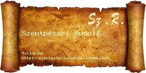 Szentpéteri Rudolf névjegykártya