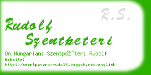 rudolf szentpeteri business card